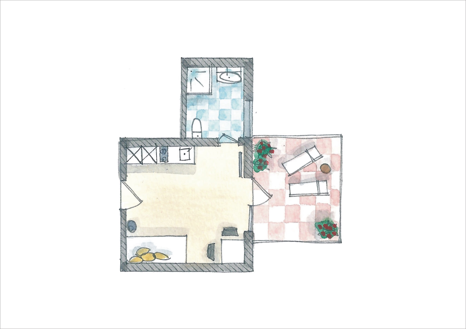 Grundriss Einzelzimmer